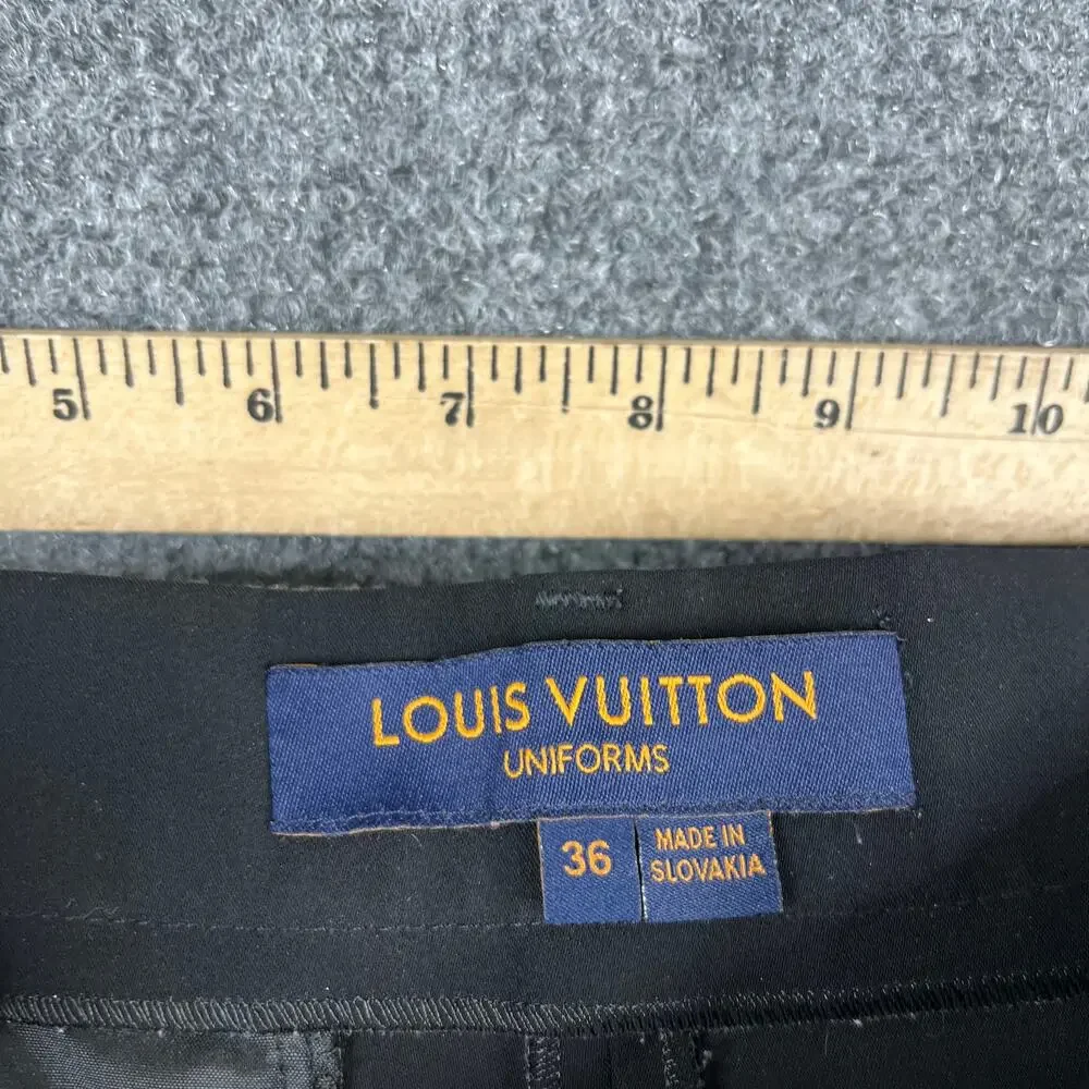 Louis Vuitton Uniform Pants Womens‎ Size 36 Black Straight Leg Dress Designer